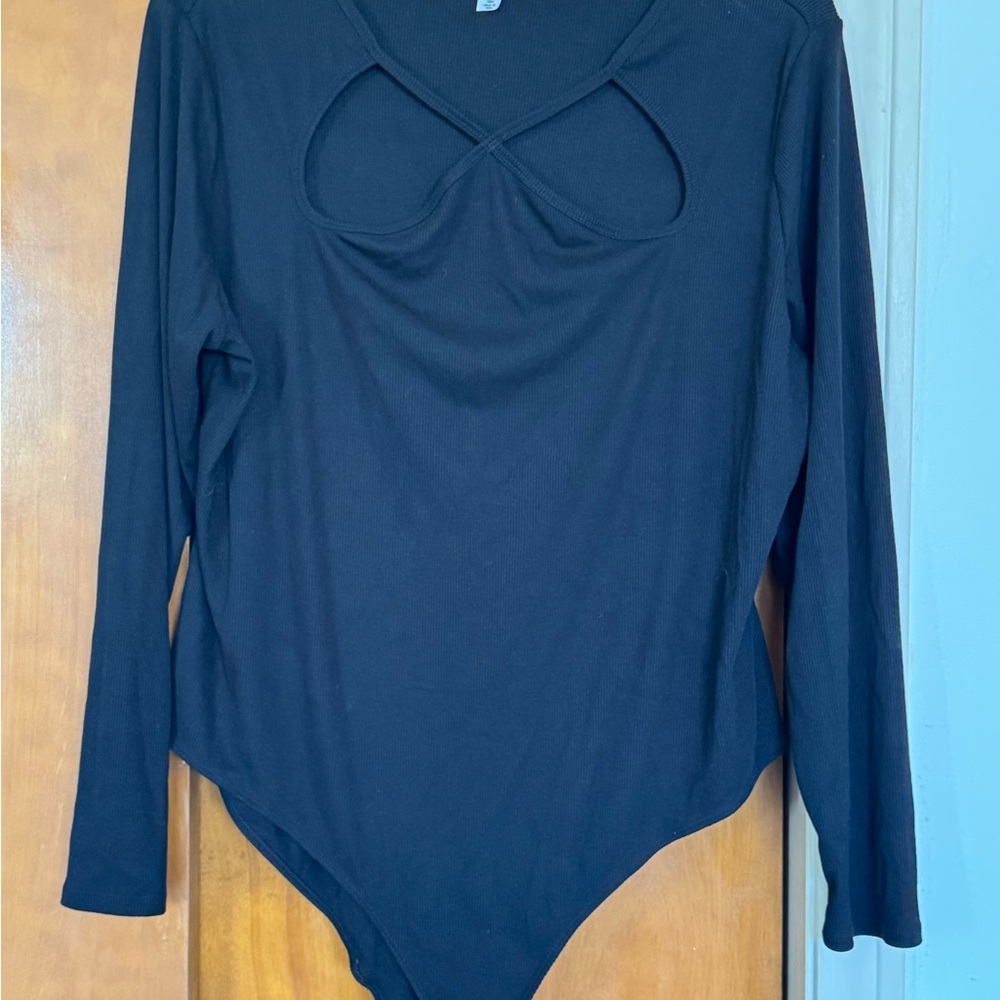 Elegant Black Long Sleeve Bodysuit